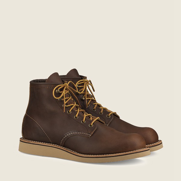 Red Wing Heritage Boots Dark Brown - Mens Rover - 6-inchr Rough & Tough Leather - 2951-VZAIH